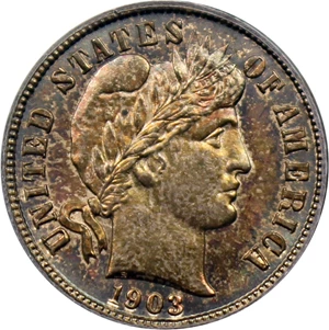 image for: 1903 10c PCGS/CAC MS65