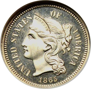 image for: 1865 3cN NGC Proof 67 CAM