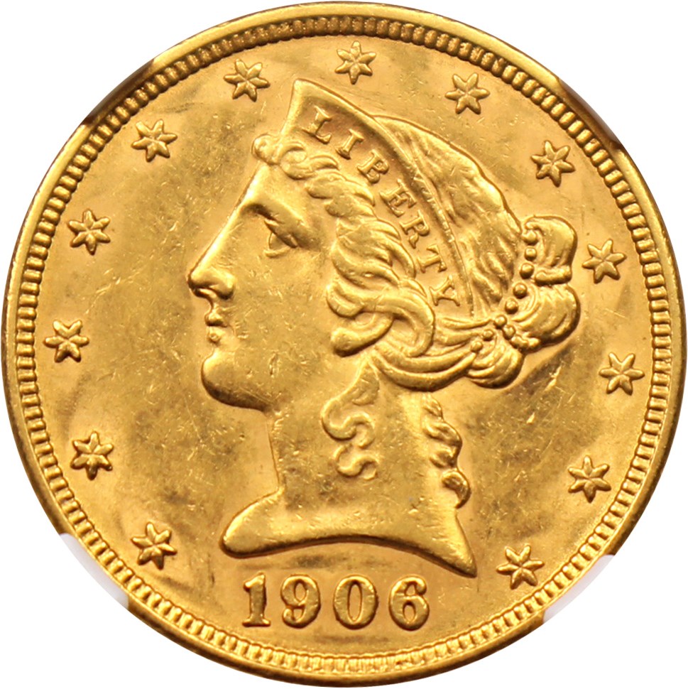 image for: 1906-D $5 NGC MS61