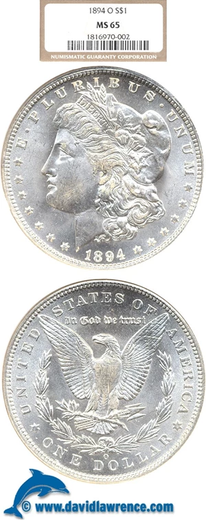 image for: 1894-O $1 NGC MS65
