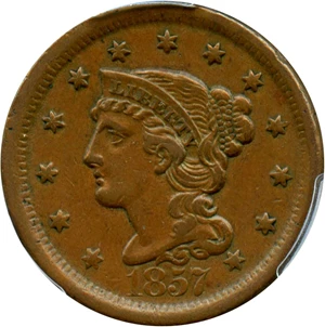 image for: 1857 1c PCGS XF45 (Large Date)