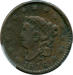 image for: 1816 1c PCGS F15