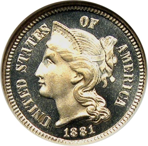 image for: 1881 3cN NGC Proof 67 UCAM