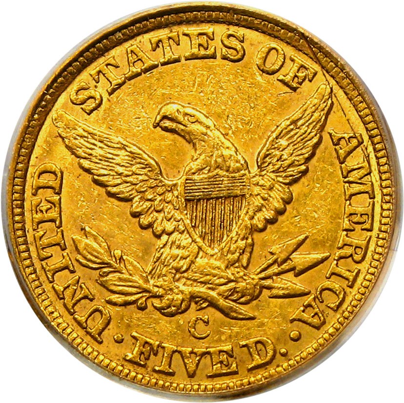 image for: 1861-C $5 PCGS AU55