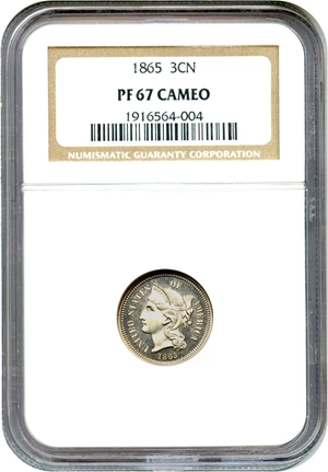 image for: 1865 3cN NGC Proof 67 CAM