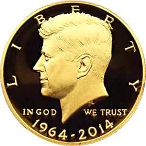 image for: 2014-W JFK 50th Anniversary Gold 50c PCGS PR69 DCAM