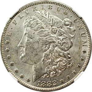 image for: 1882-O/S $1 NGC MS60 (VAM-5, Broken S)