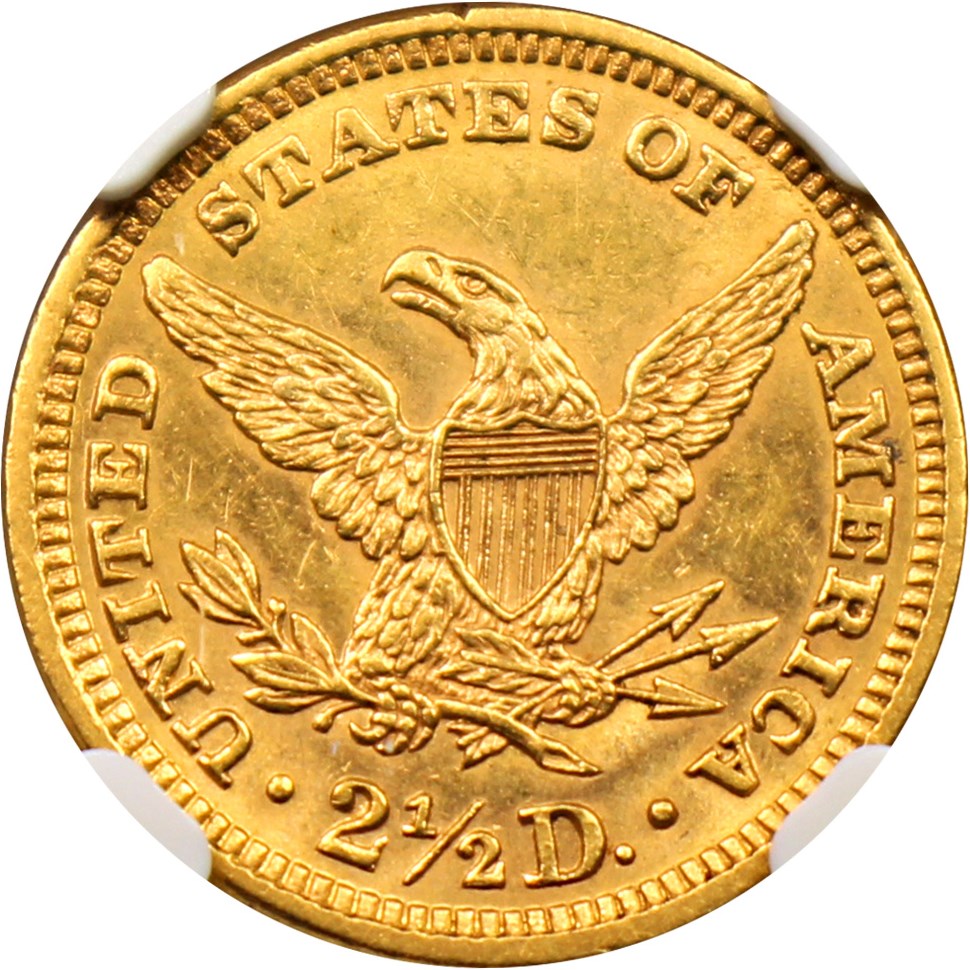 image for: 1887 $2 1/2 NGC/CAC MS61