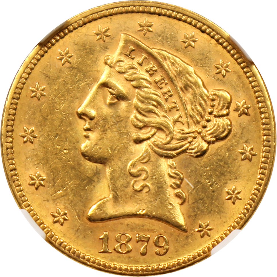 image for: 1879 $5 NGC MS61