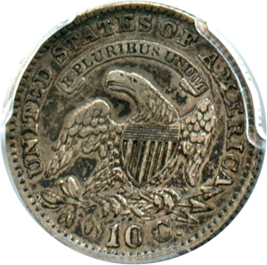 image for: 1828 10c PCGS/CAC VF35 (Small Date)