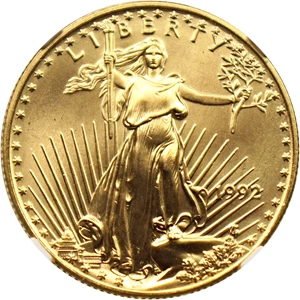 image for: 1992 Gold Eagle $25 NGC MS69
