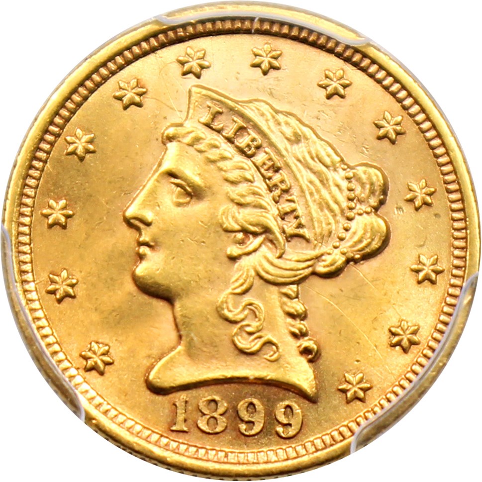 image for: 1899 $2 1/2 PCGS MS64
