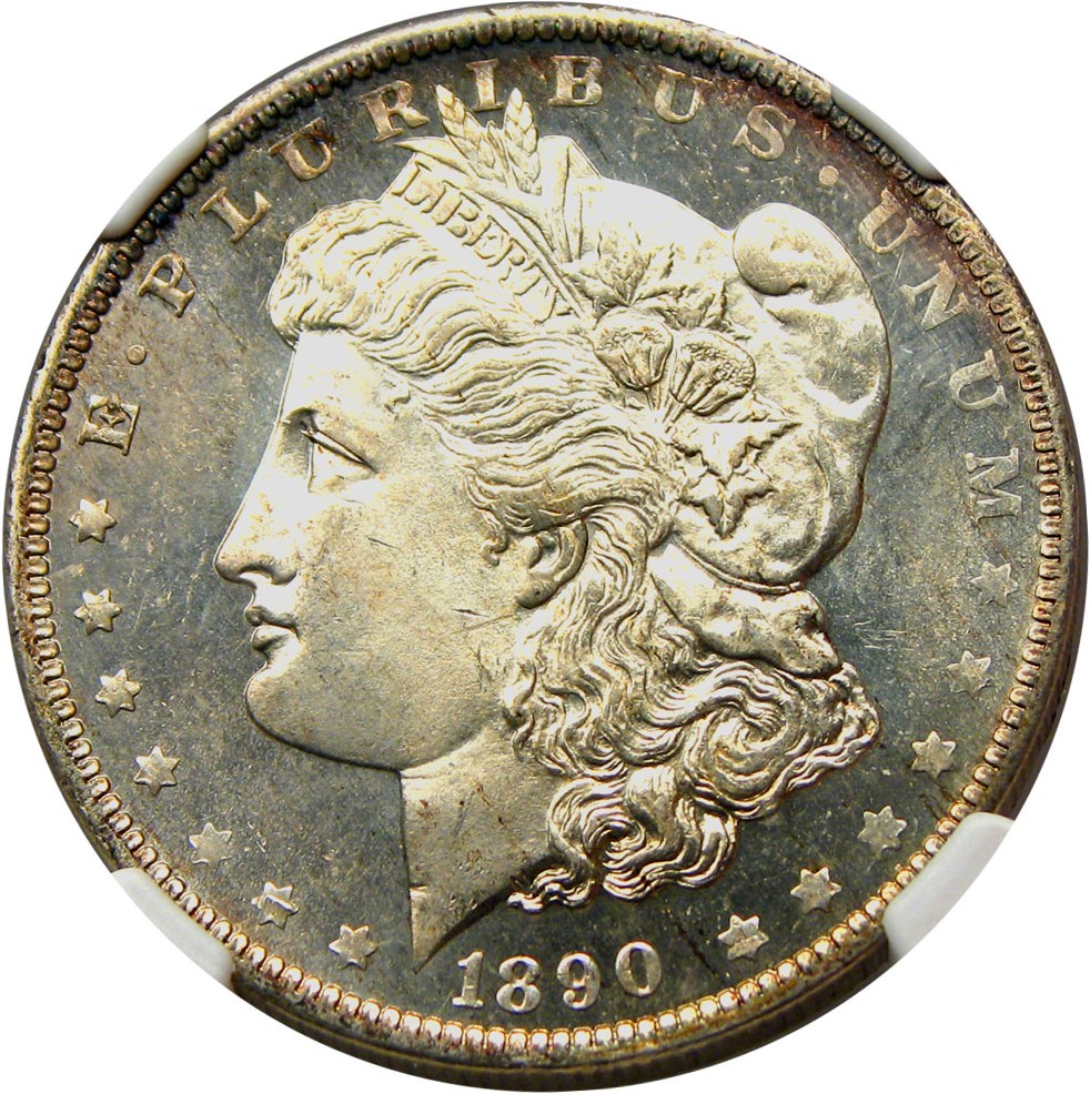 image for: 1890-O $1 NGC/CAC MS64 DMPL