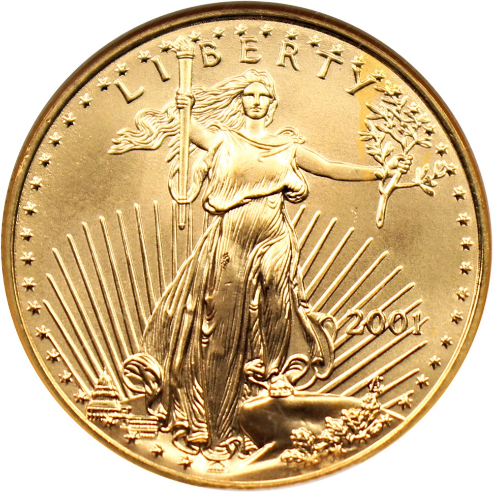 image for: 2001 Gold Eagle $25 NGC MS69