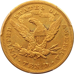 image for: 1872-S $10 PCGS XF45