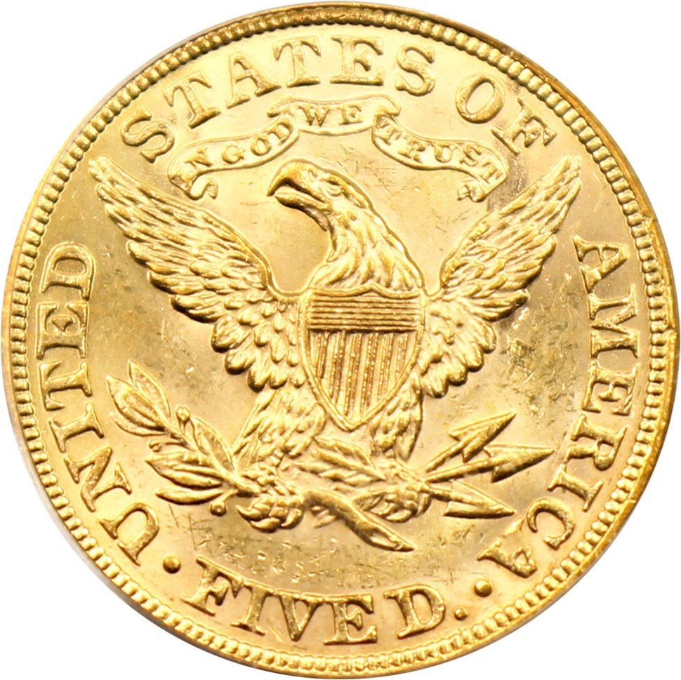 image for: 1896 $5 PCGS MS62