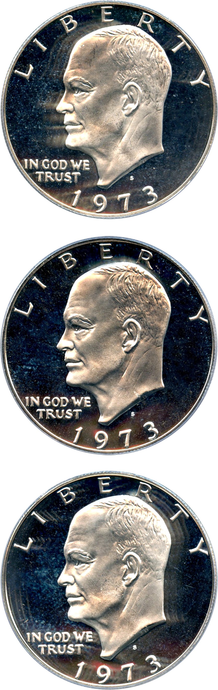 image for: Lot of 1973-S $1 PCGS Proof 69 DCAM (Silver, 3 Coins)