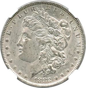 image for: 1882-O/S $1 NGC AU58 (VAM-5, Broken S)