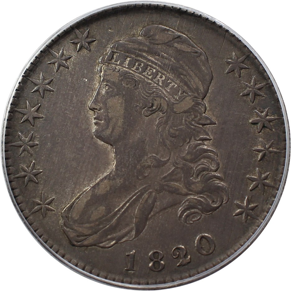 image for: 1820/19 50c PCGS/CAC XF40 Square 2