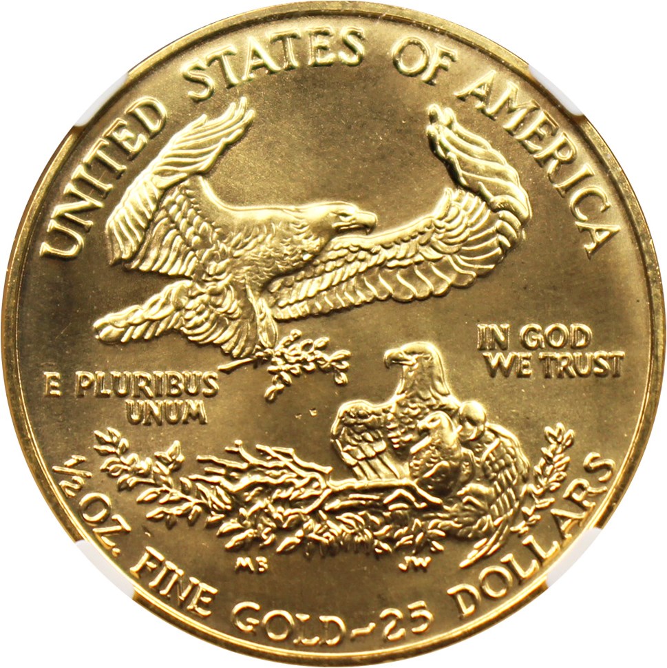 image for: 1990 Gold Eagle $25 NGC MS69