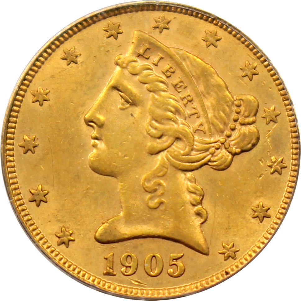 image for: 1905-S $5 PCGS AU55 (OGH)