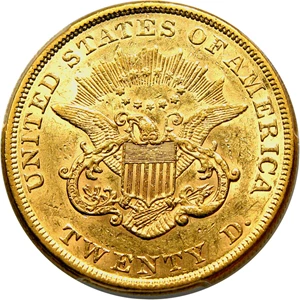image for: 1856 $20 PCGS AU55