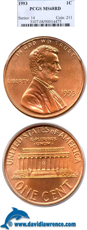 image for: 1993 1c PCGS MS68 RD