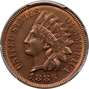 image for: 1886 1c PCGS/CAC MS65 RB (Type 2)