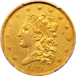 image for: 1838-C $5 PCGS XF40 (Retro OGH)