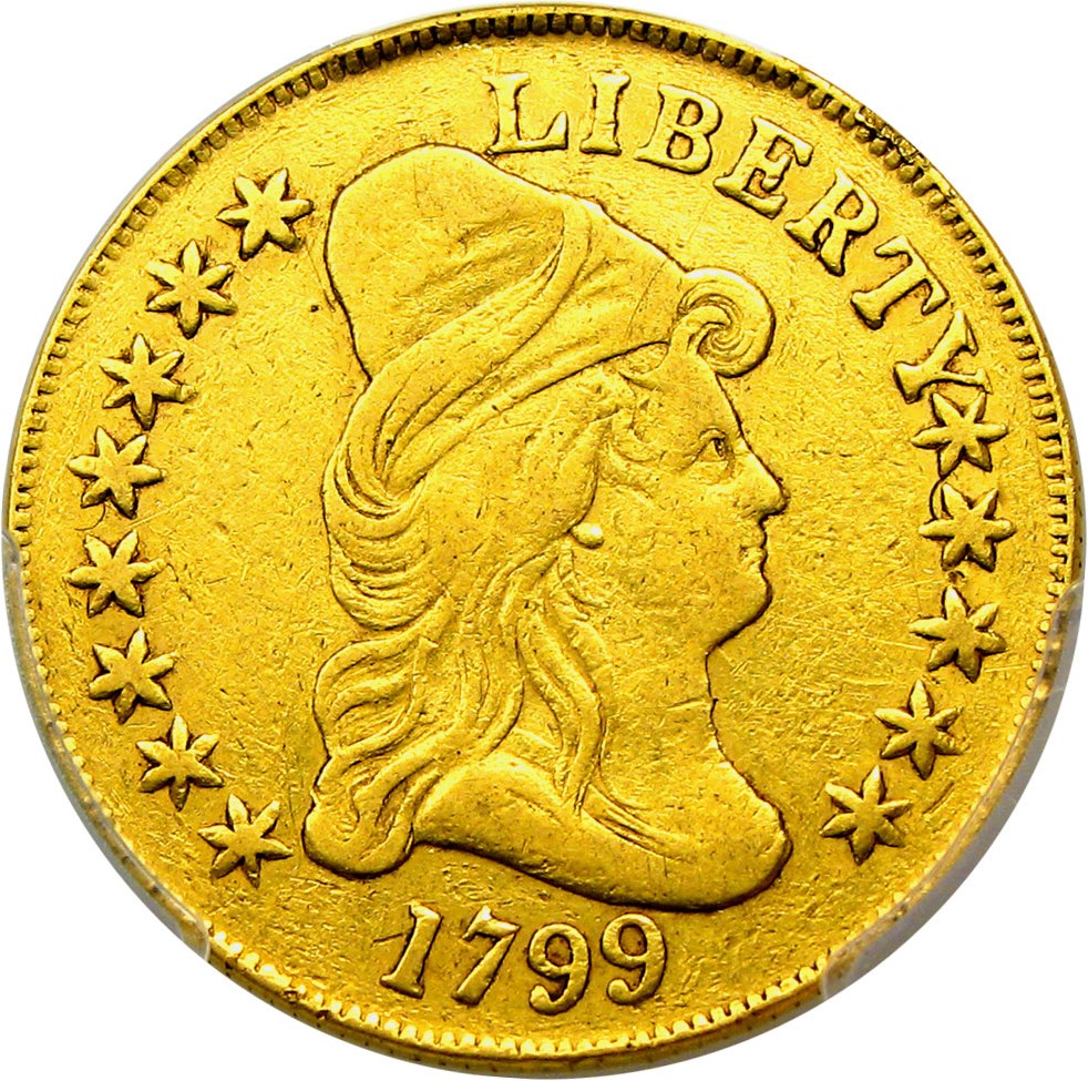 image for: 1799 $10 PCGS F15 (Small Stars Obverse)