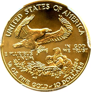 image for: 1998 Gold Eagle $10 PCGS MS69