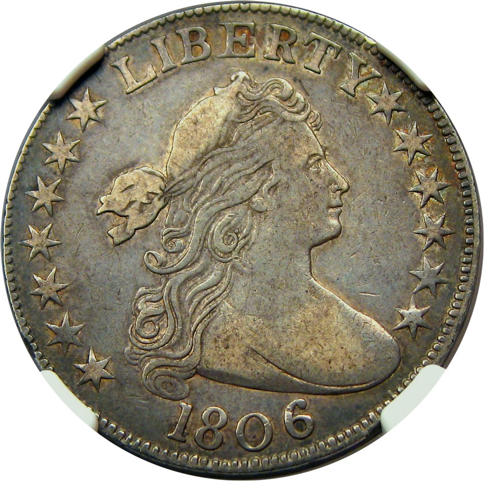 image for: 1806 50c NGC/CAC XF40 (Knob 6, Small Stars)