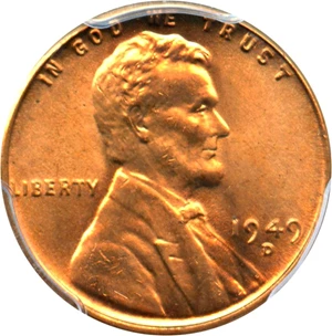 image for: 1949-D 1c PCGS MS67 RD