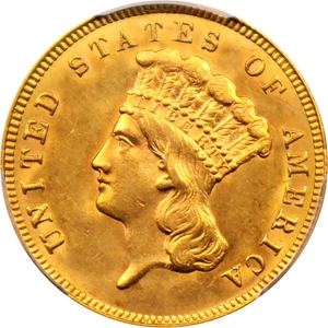 image for: 1888 $3 PCGS MS63