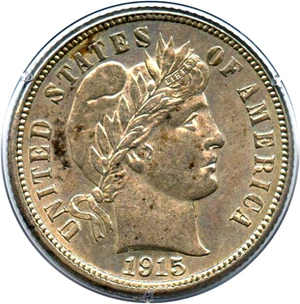 image for: 1915-S 10c PCGS/CAC MS62 (OGH Rattler Holder)
