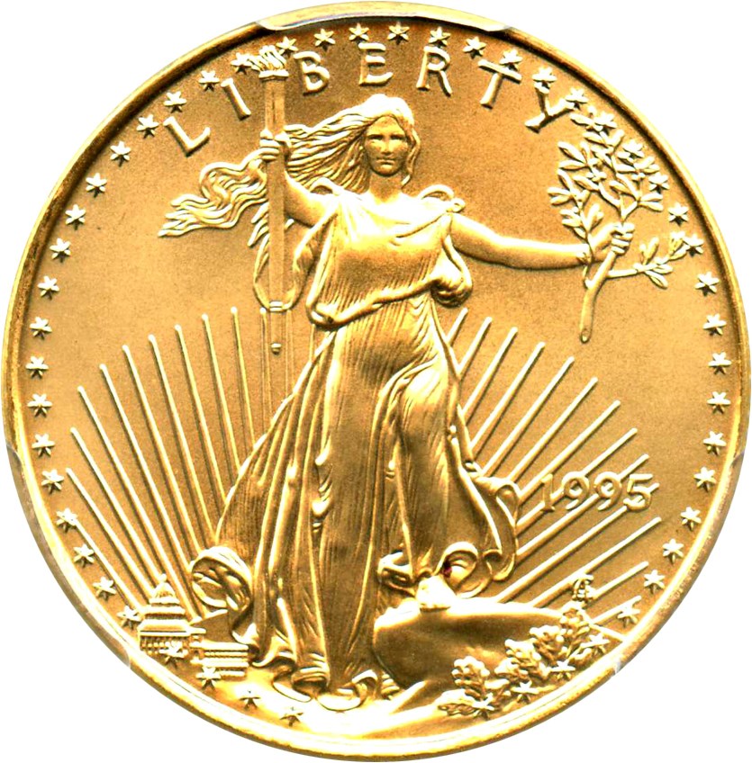 image for: 1995 Gold Eagle $25 PCGS MS69