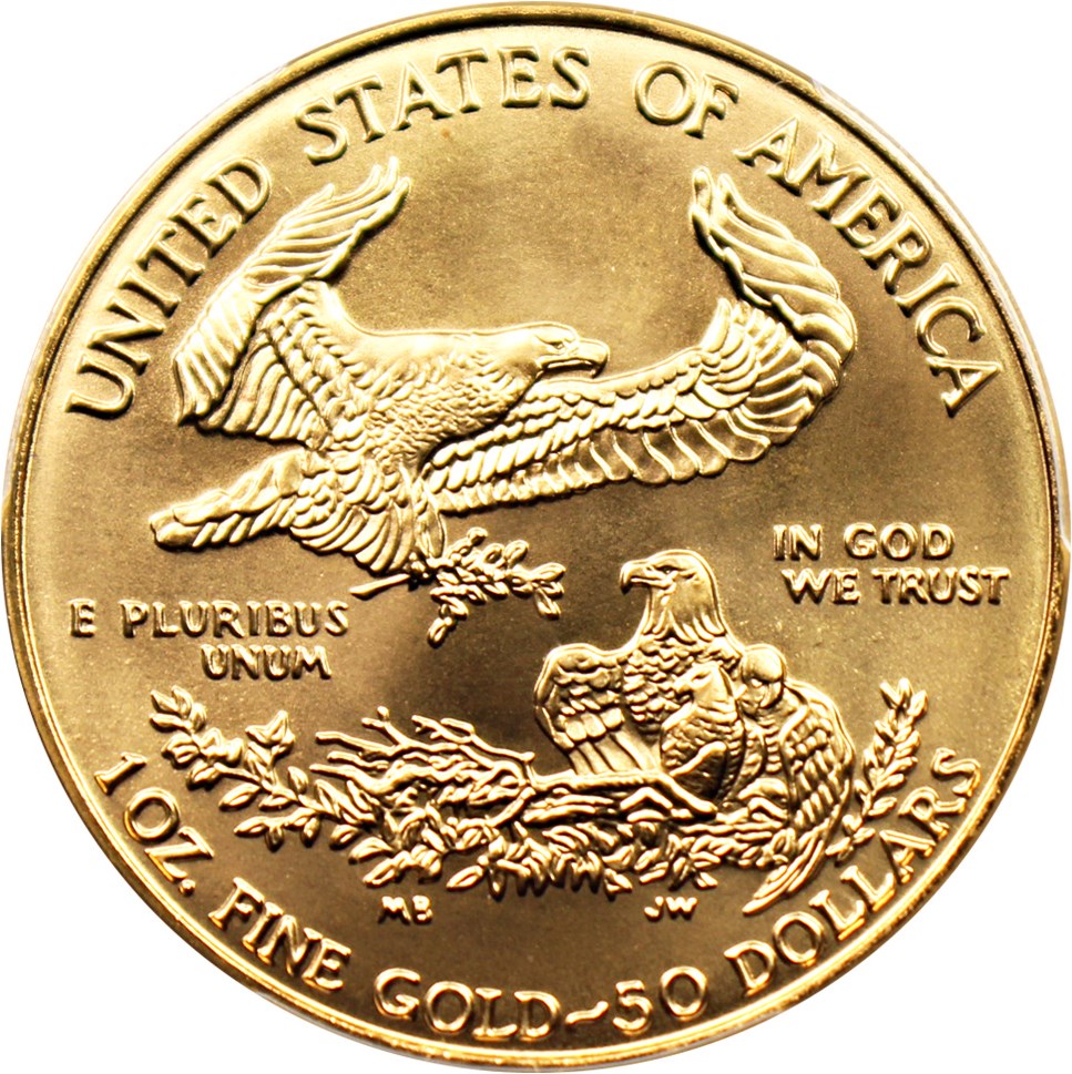 image for: 1998 Gold Eagle $50 PCGS MS69