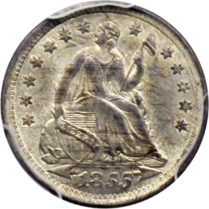 image for: 1855 H10c PCGS/CAC MS65 (Arrows)