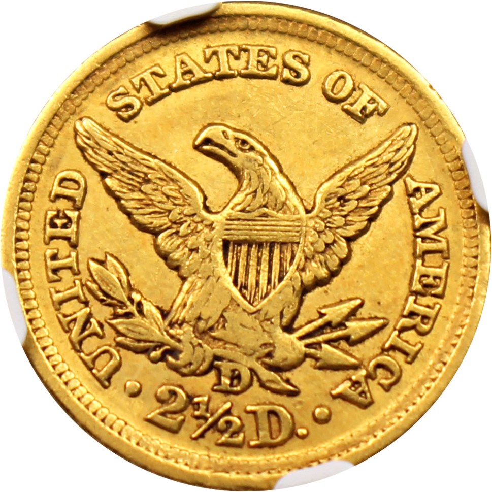 image for: 1851-D $2 1/2 NGC AU58