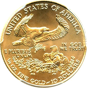 image for: 1999 Gold Eagle $10 PCGS MS69