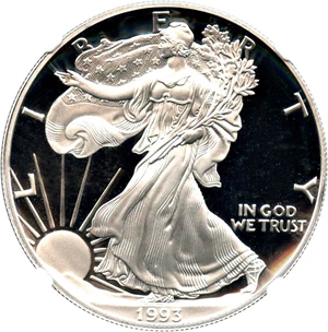 image for: 1993-P Silver Eagle $1 NGC Proof 69 UCAM