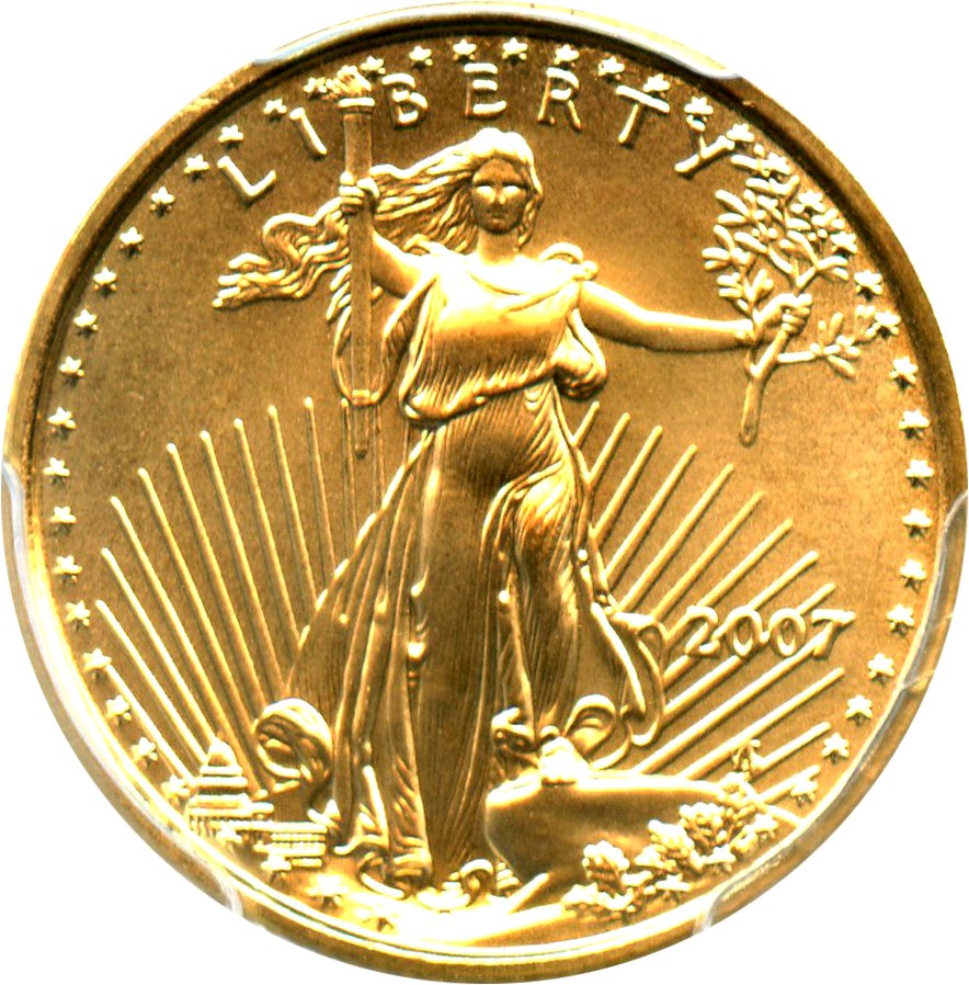 image for: 2007 Gold Eagle $10 PCGS MS70