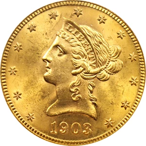 image for: 1903-S $10 NGC/CAC MS64