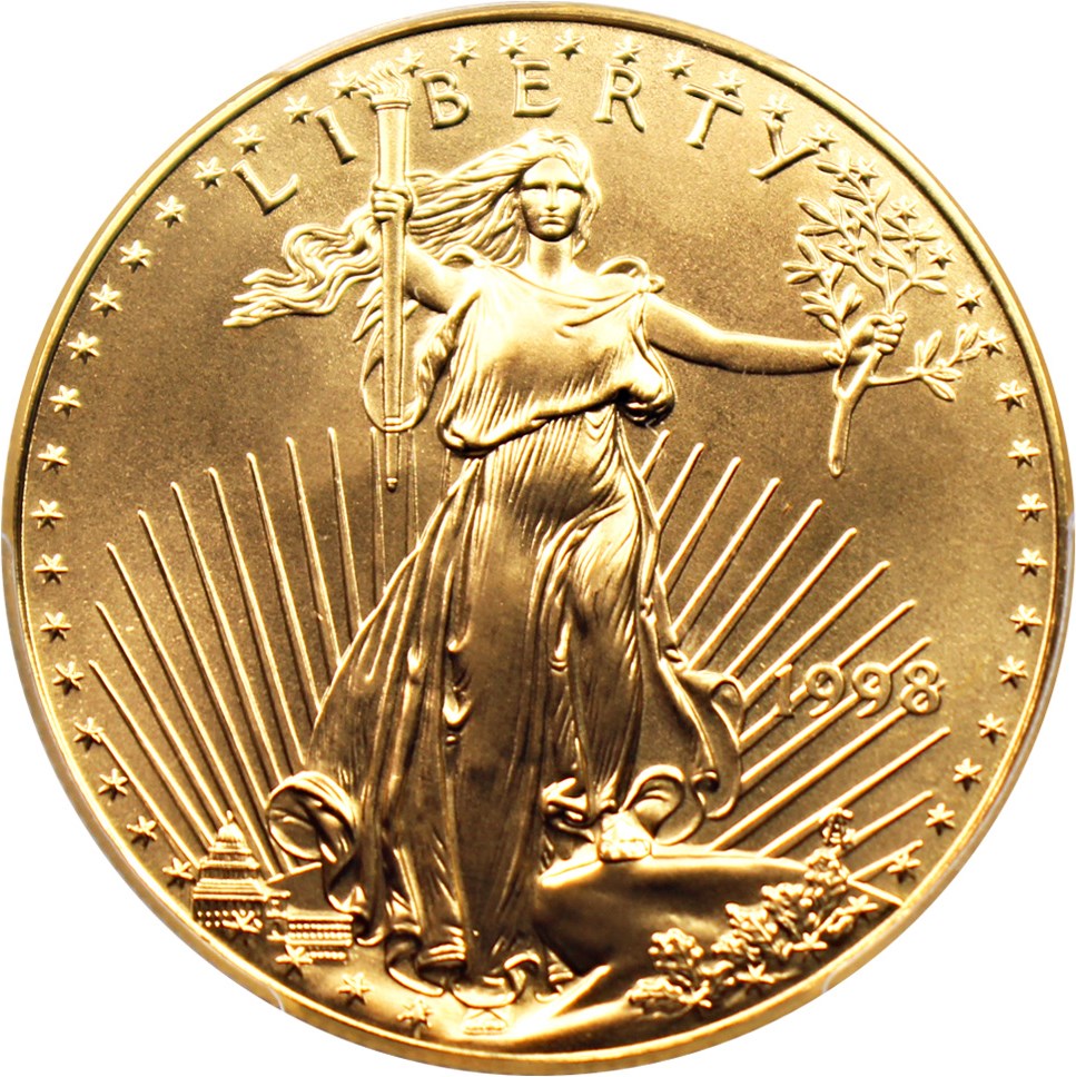 image for: 1998 Gold Eagle $50 PCGS MS69