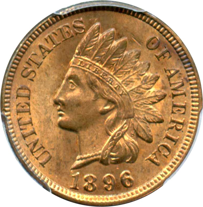 image for: 1896 1c PCGS MS64 RD