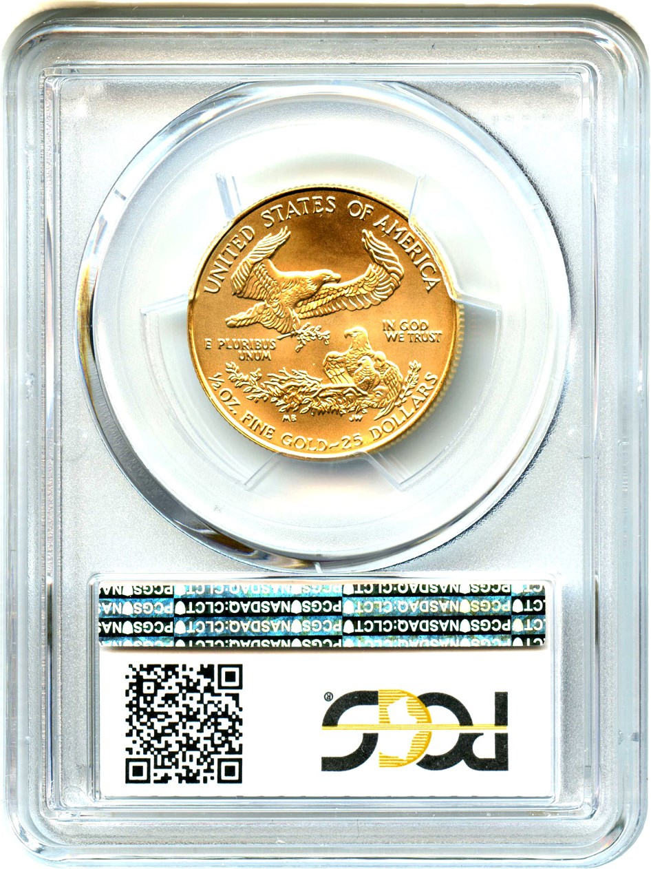 image for: 1998 Gold Eagle $25 PCGS MS69