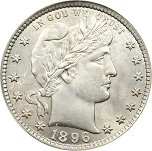 image for: 1896 25c PCGS/CAC MS63 (OGH)