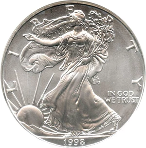 image for: 1998 Silver Eagle $1 NGC MS69