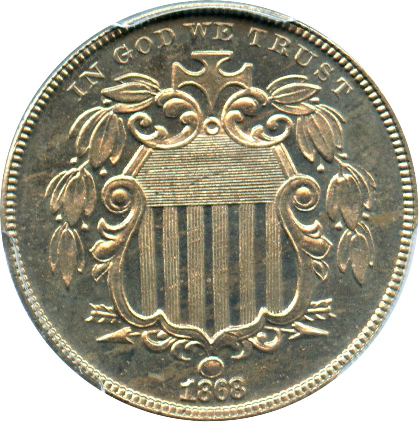 image for: 1868 5c PCGS Proof 63