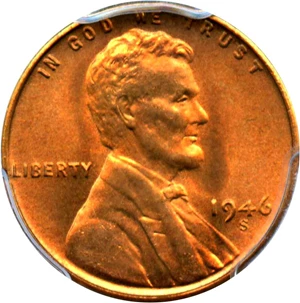 image for: 1946-S 1c PCGS MS67 RD
